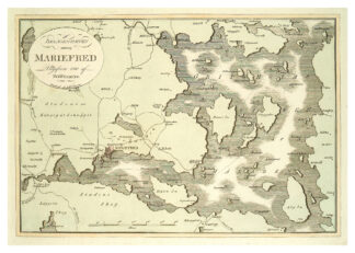 Karta över Mariefred 1856 och "belägenheten däromkring"