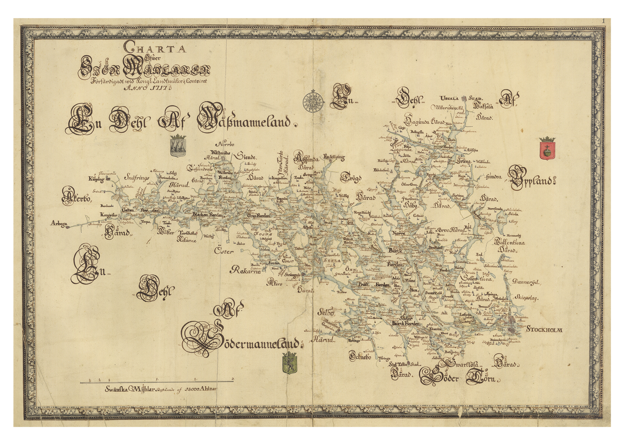 Karta över Mälaren 1717