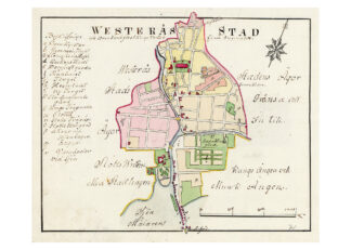 Karta över Västerås år 1800
